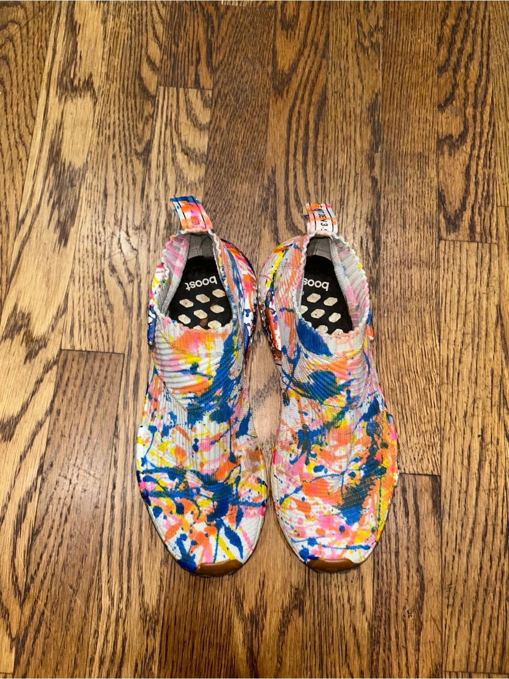Adidas NMD CS1 City Sock Primeknit Custom Paint Splatter Men’s Size 8 NWOT
